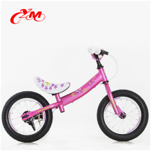 Lindo color rosa barato 12 pulgadas niños equilibrio bicicleta / mejor equilibrio niñas bicicleta para 3 años / marco aluminio equilibrio bicicleta